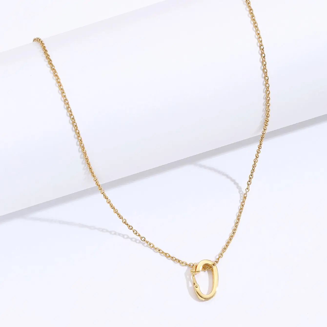 

Small Clip Shape Diamond Pendant Necklace Unique and Lovely design Clavicle chain for Ladies