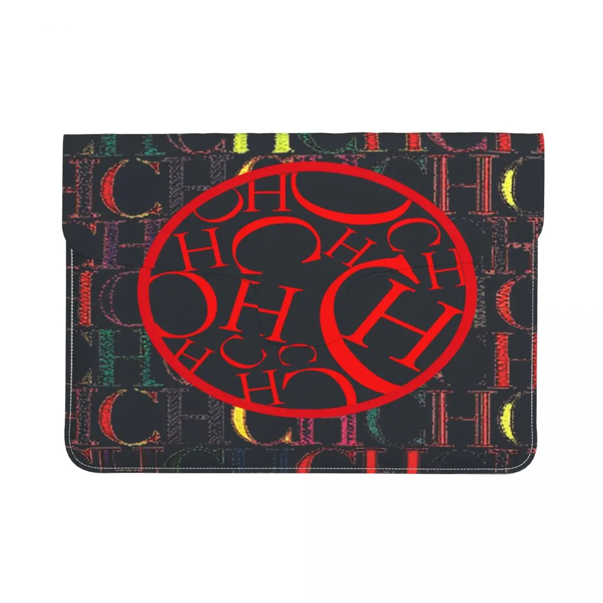 

Leather Laptop Sleeve CH Brands Luxury Design Leather Laptop Sleeve Bag (Horizontal) Women Fashion Clutches