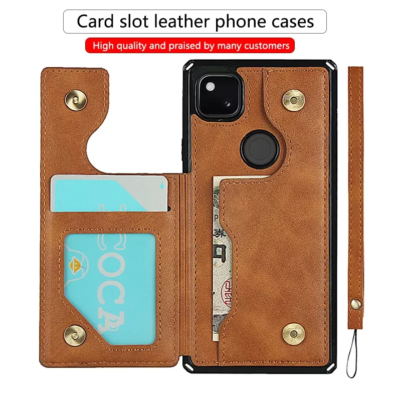 

For Google Pixel 5 Case With Card Slot Shockproof Leather Phone Cases For Google Pixel 4A 5G Pixel4A Card Holder Cover Case