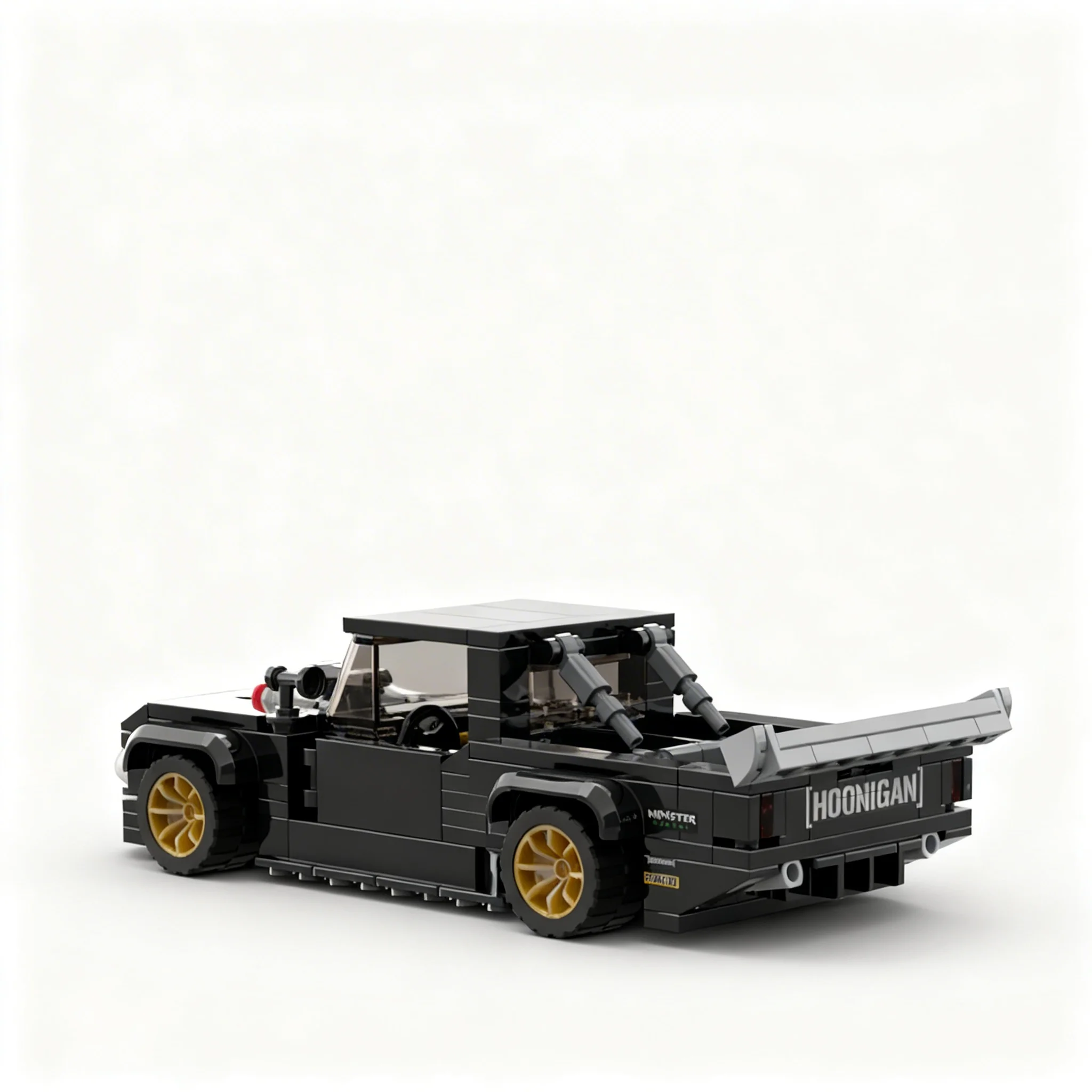 Фото 304 детали MOC City Champions Fordes Hoonitruck, модель из строительных блоков, рождественские подарки, архитектурная игрушка, креативный подарок на день рождения. №2