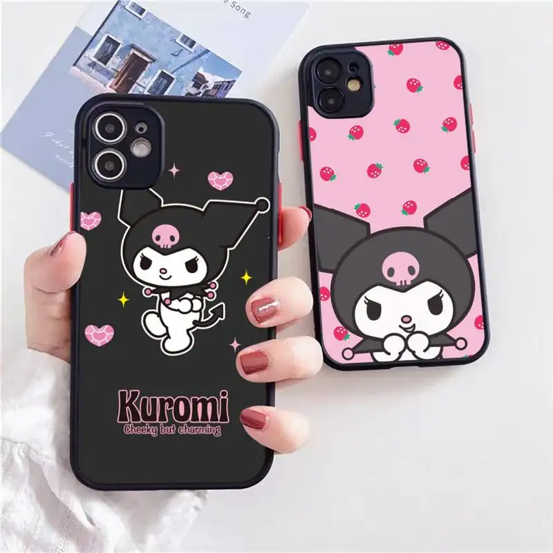 

Cartoon Kuromis Cute Phone Case For iphone 13 12 11 xr xs x 7 8 pro max Light black Soft TPU Silicone Clear Case Cover