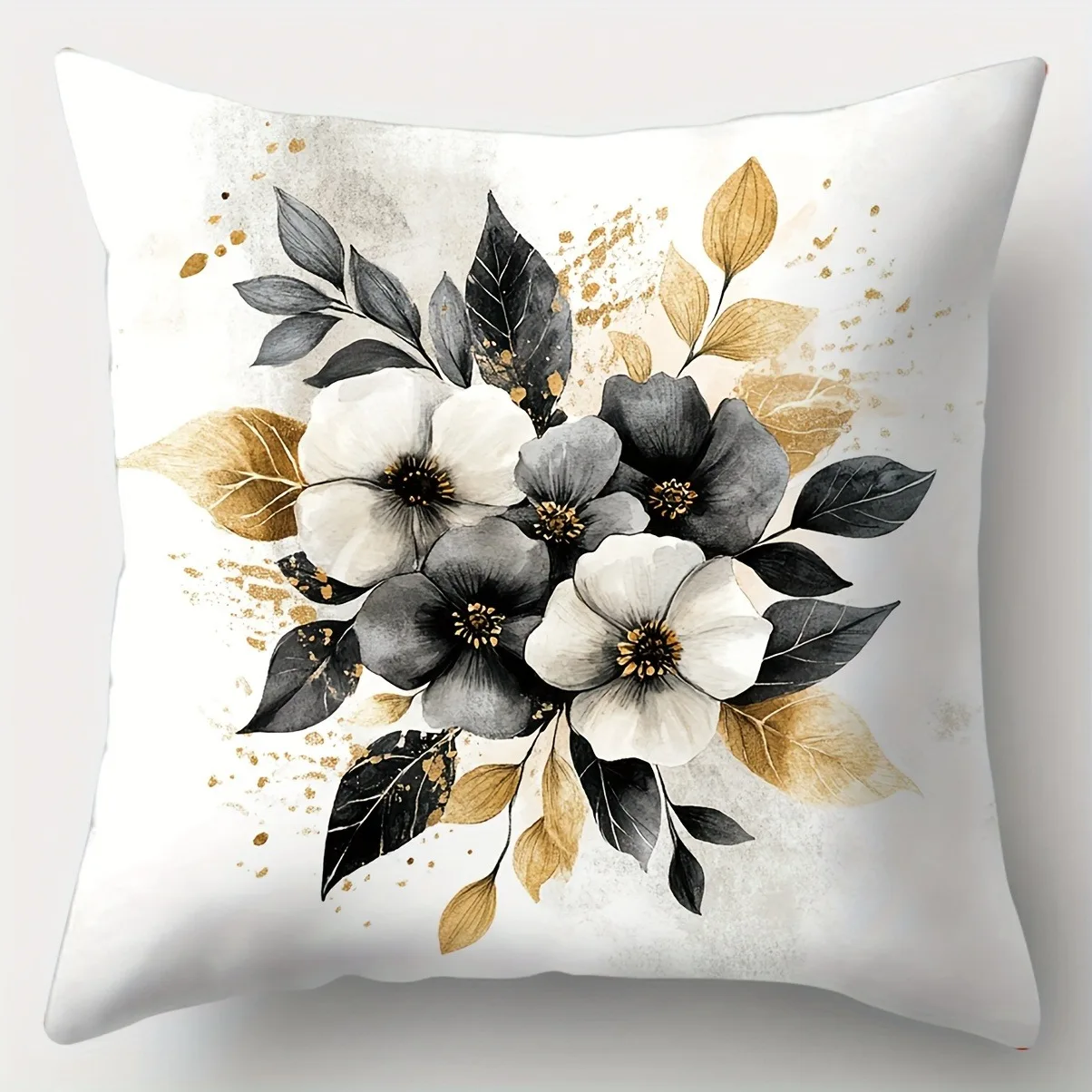 

Наволочка Black and White Art Floral Print 40x40/45x45/50x50/60x60 см