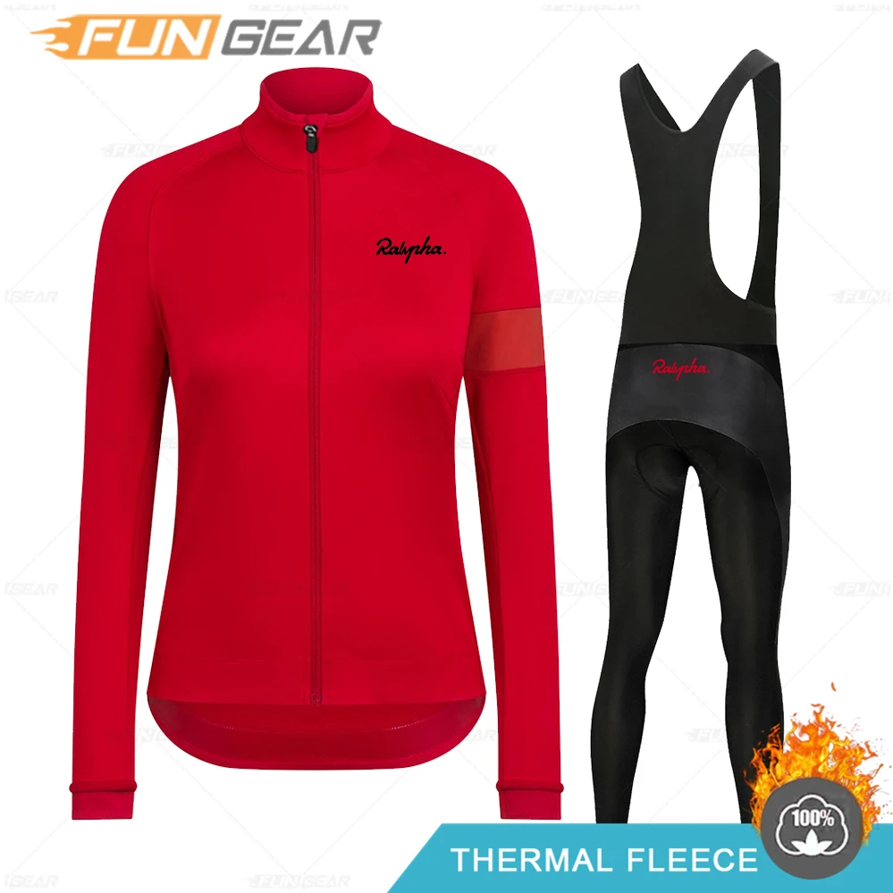 Women Cycling Jersey Winter Jacket Thermal Fleece Sweatshirt Lady Bicycle Long Sleeve Tops Female Bike Training Ropa Ciclismo