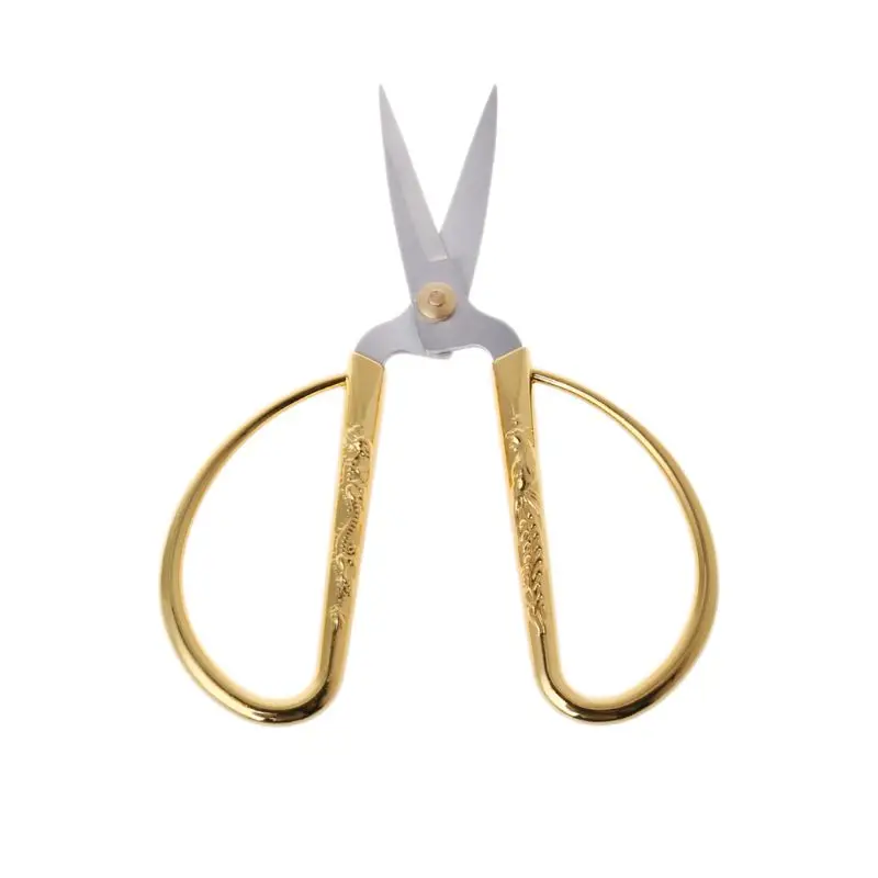 

Gold Tone Dragon Metal Handle Bonsai Scissors Craft Scissors Sewing Scissors Professional Chine Traditional Scissors 53CA