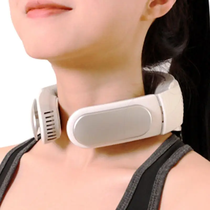 

5000mAh Bladeless Neck Fan Hands Free Bladeless Fan Foldable Cooling Neck Fan 3 Speeds Wearable For Office Camping Sports Travel