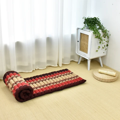 Удобный и роликовый напольный коврик, Тайский матрас, мягкий массажный коврик, наполненный экологически чистым ковриком, идеально подходит для сна