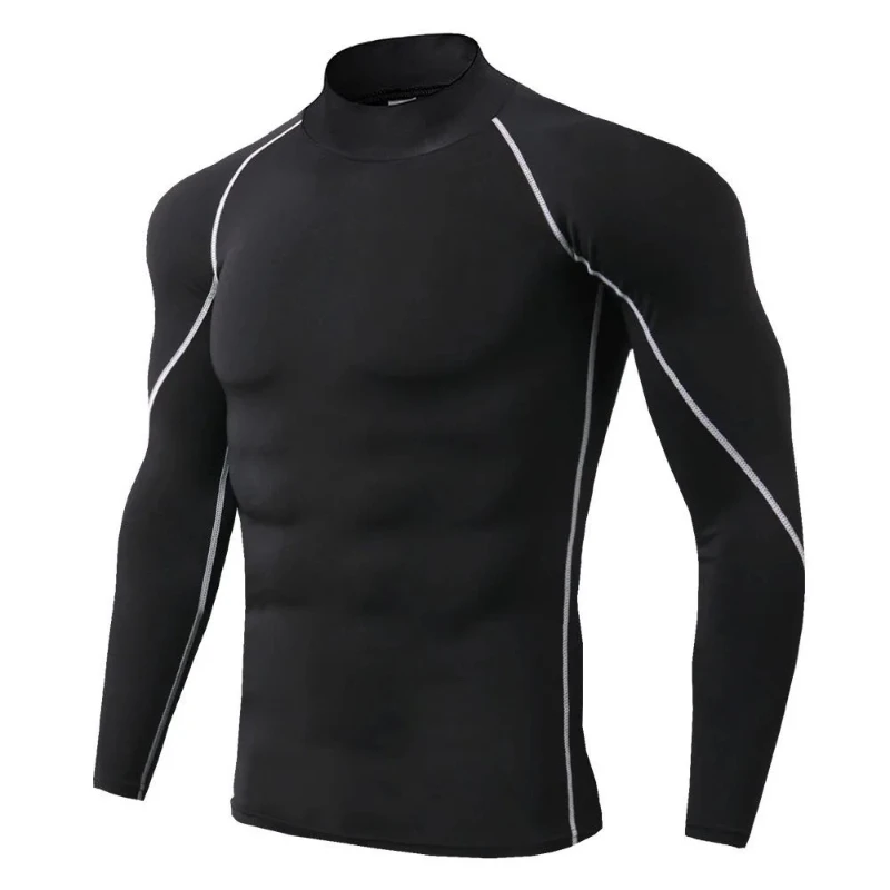 

ZITY New Bodybuilding T-Shirt Men Fitness Traning Long Sleeve Shirt Tight Running Quick Dry Tee Gym Tight Compression Tops