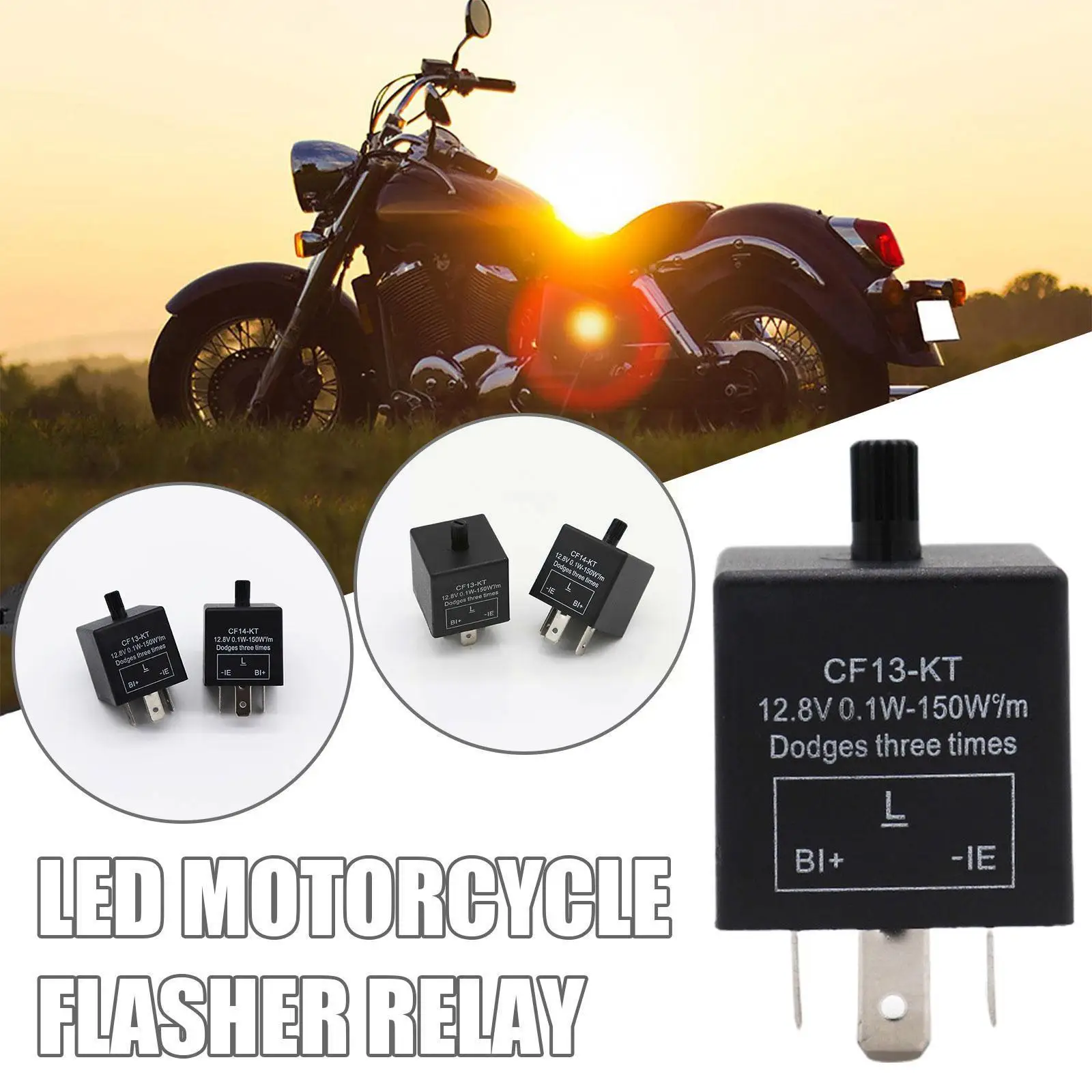 

12V/24V 3pins Car Motorcycle LED Flasher Relay Electronic Relay LED Blinker Signal Light Flasher Adjustable Turn G7X5