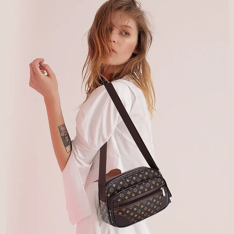 2023 New Women Crossbody Bag Durable Texture Middle aged Mom Fashion Shoulder Bag Multi layered Large Capacity Wallet