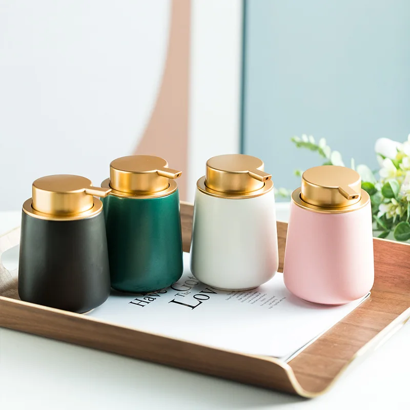 Керамический диспенсер для жидкого мыла и лосьона 400 мл