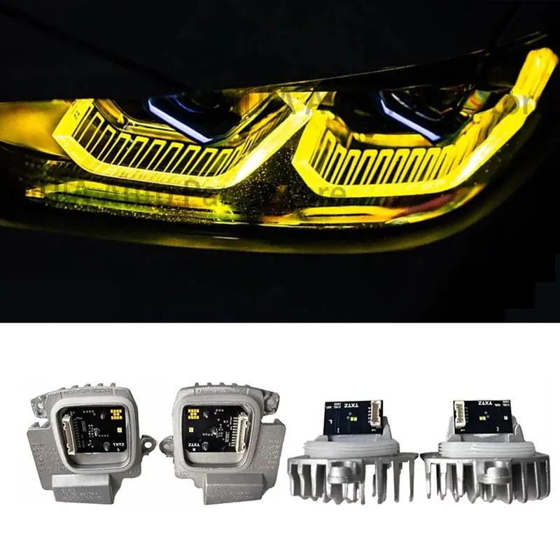 

Для BMW G80 M3 G82 M4 G22 G23 G26 4 серии 2021-2023 гг. ДХО с многоцветными лазерными фарами, модуль дневных ходовых огней 63119851049/63119851050