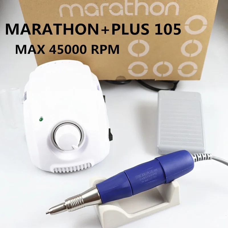 

MARATHON 210 105L Nail Drill 65W 45000 Machine Cutters for Manicure Electric Nail Drill Milling Manicure Machine Polish Nail Fil