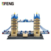 wange world famous architecture building blocks notre dame london tower bridge figure bricks toys for children gifts