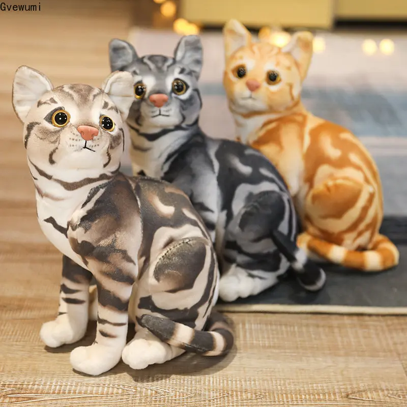 

Stuffed Lifelike Doll Animal Pet Toys For Children Home Decor Baby Gift 27cm Simulation American Shorthai Amp Siamese Cat Plush