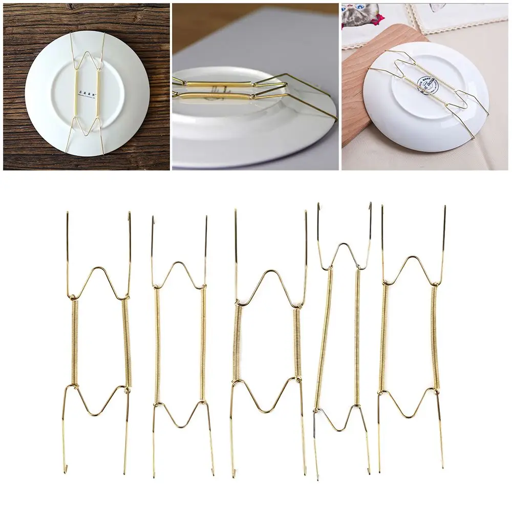 

Stainless Steel Plate Spring Wall Hanger Holder Hanging Wire For Various Sizes Art Decoration Home Kitchen Dectoration Gifts