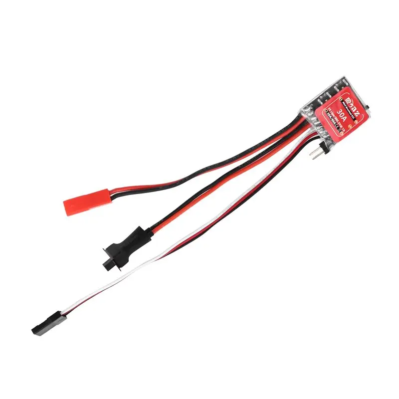 Фото A49K-2X Micro-ESC 30A, электронный регулятор скорости для коллекторных двигателей, 2S 4-8В, для DIY миниатюрных радиоуправляемых моделей 1/16, 1/18, 1/24 (автомобили, лодки, танки), с разъемом JST №2