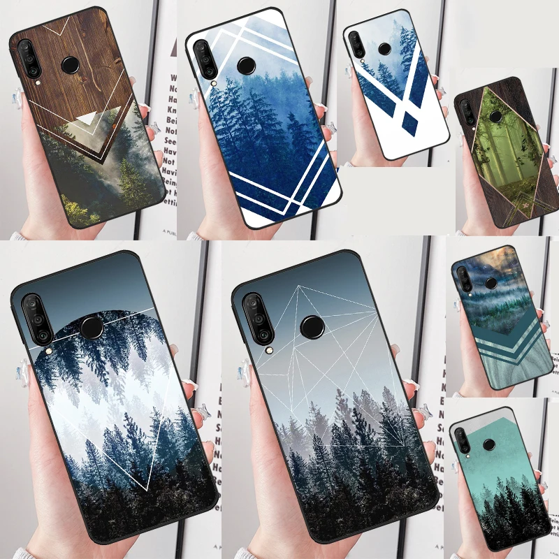 Фото Чехол Forest Geometry Wood Nature для Huawei Nova Y70 Y91 Y90 Y60 Y72 Y61 9 10 SE 12i 12s 11i 5T P60 Pro P20 P30 P40 Lite №1