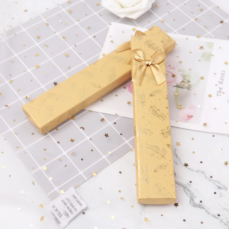 VHT 12Pcs/Lot Paper Jewelry Gift Box Multicolor Pendant Necklace Box Storage Cardboard Party Gift Case Wholesale