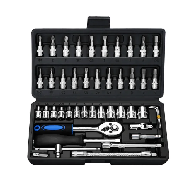 46 шт. инструмент для авторемонта вид на автомобиле ледник авторемонт набор