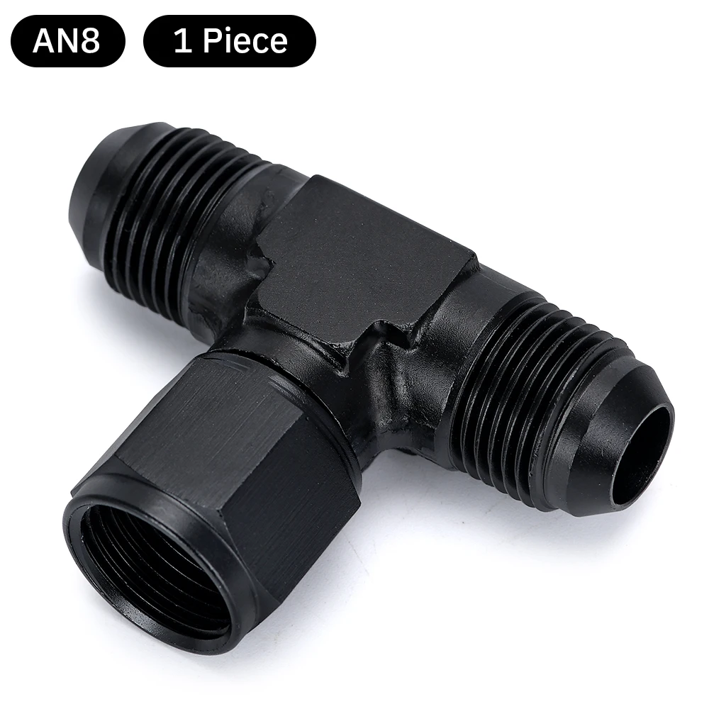 

Алюминиевый раструбный тройник AN6 AN8 AN10 Тройник с внутренней и наружной резьбой на боковой резьбе, черный, 1 шт.