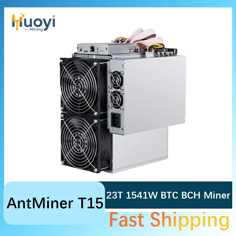 

Для биткойнов, асик Майнер Antminer T15 23Th 0.057j/Gh 2541W с блоком питания