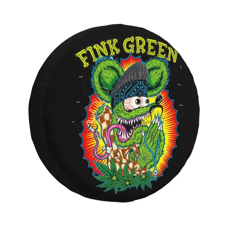 

Anime Cartoon Rat Fink Spare Wheel Cover for Jeep Pajero 4WD Trailer Custom Tire Protector 14" 15" 16" 17" Inch