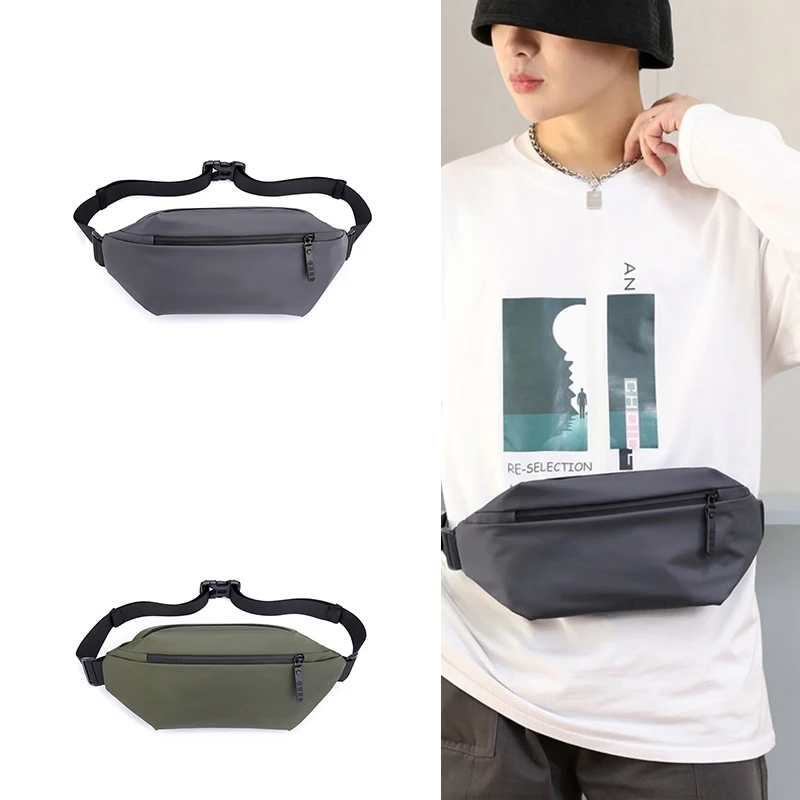 Low Moq Stock Fanny Pack Custom Logo Printed Men Women Nylon Passport Cover National Buckle Strap Waist Bag Sling Chest Bag