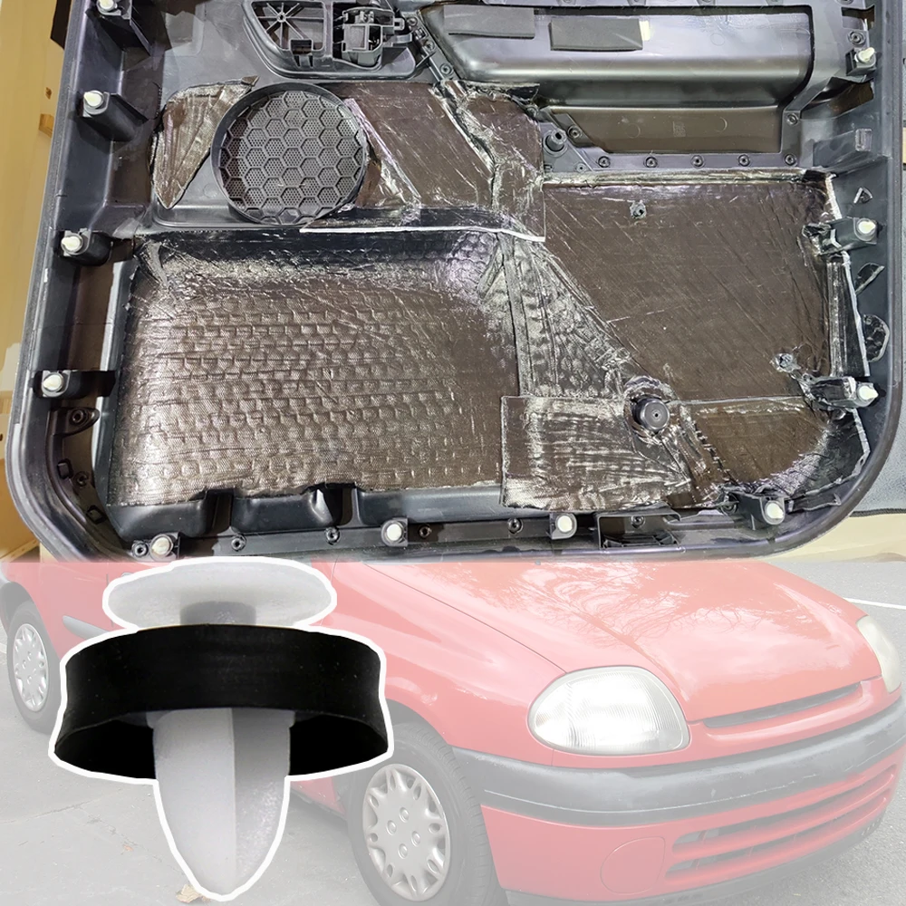 

20 шт., заклепки для дверной панели с резиновым уплотнением для Renault Clio 2 BB/CB 2005 2006 2007 2008 2009 2010 2011 2012