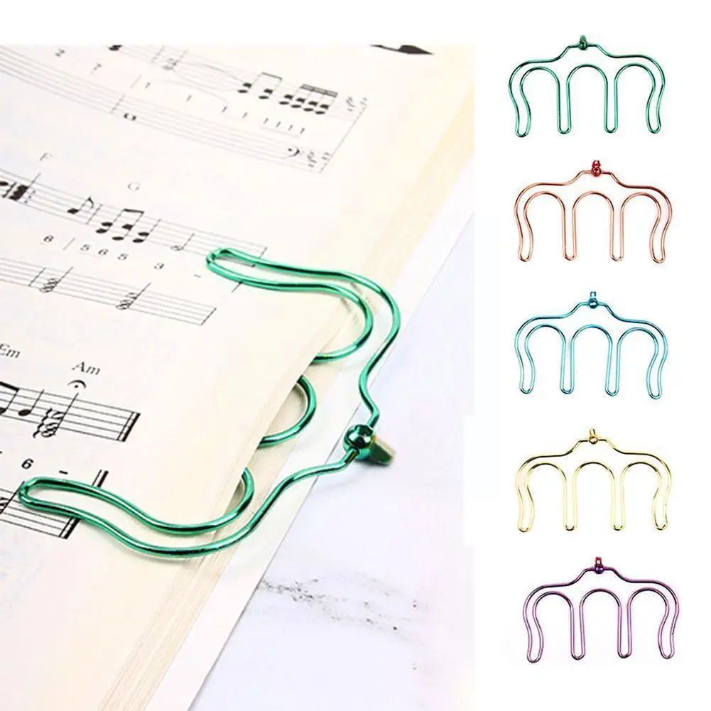 

Metal Music Clip Bookmark Tabs Clamp Page Sheet Music Clip Holder Piano Book Note Metal Paperclips Folder For Music Lovers