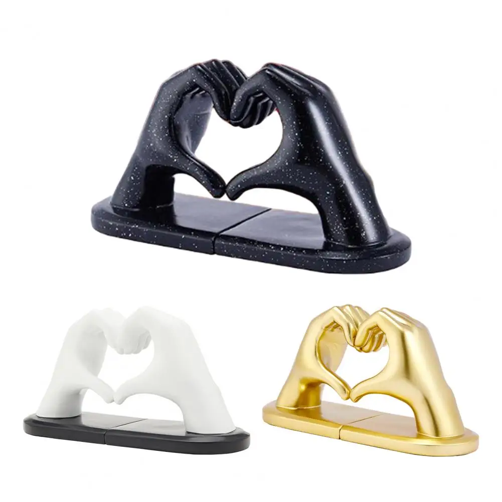 1 пара подставок для книг в богемном стиле форме сердца ручная фигурка из смолы