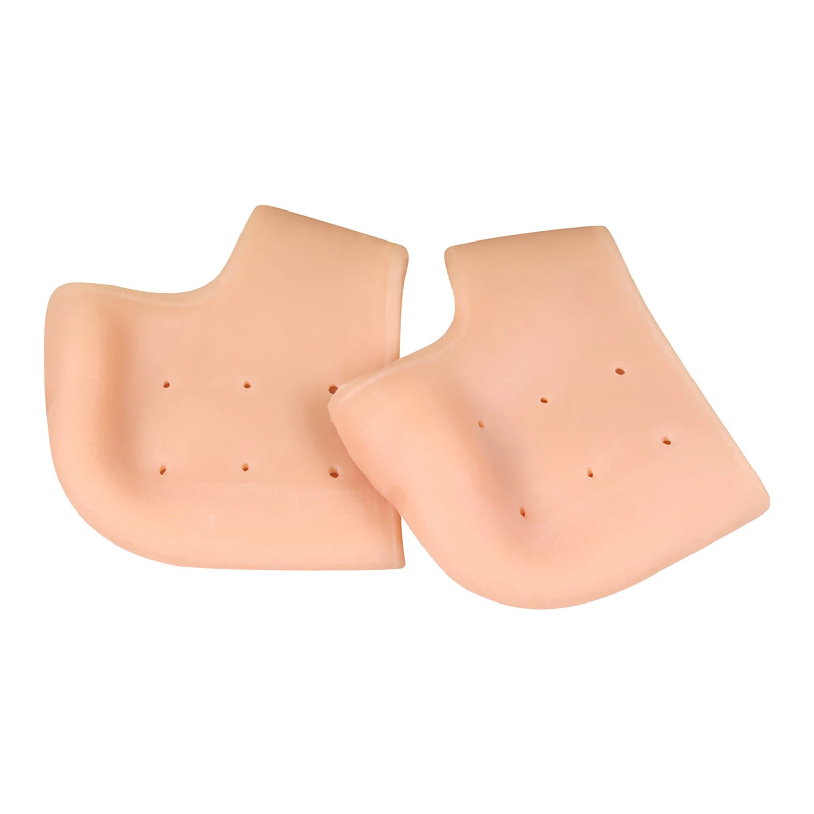 

2pairs Relief Plantar Fasciitis Unisex Support Universal Protection Cover Soft With Hole Gel Heel Pads Portable SEBS Dry Cracked