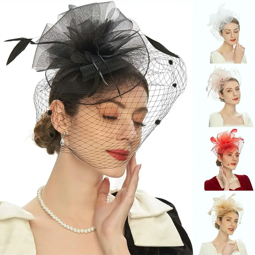 

Dropshipping Fascinator Hat Sheer Mesh Large Flower Elegant Photo Prop Hair Accessory Women Wedding Cocktail Tea Party Bridal Ca