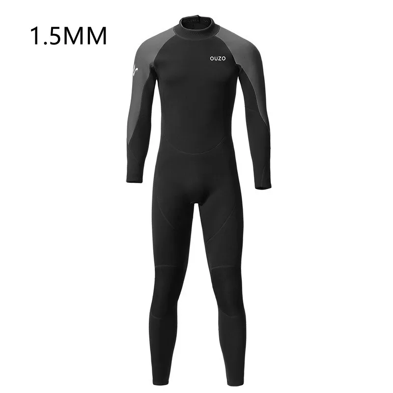 Men 1.5MM Scuba Neoprene Wetsuit UnderWater Hunting Triathlon Snorkeling Spearfishing Diving Suit Full Body Surfing SwimWear