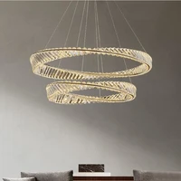 modern creative crystal chandelier luxury living room lamp designer ring bedroom room lamp restaurant lamp simple