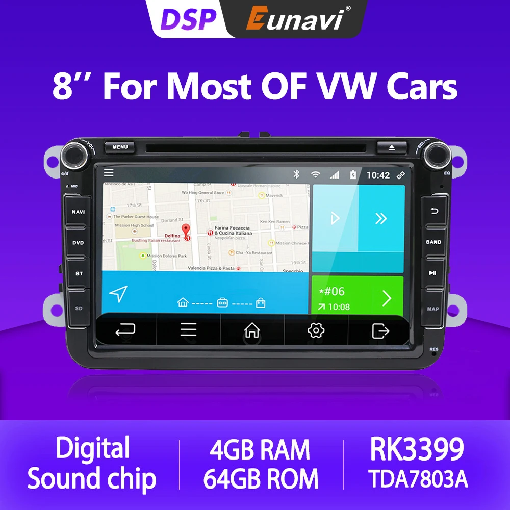 

Eunavi 2 Din Android 10 Car Radio For VW GOLF 5 6 Passat B6 B7 CC Polo Touran T5 Skoda Octavia Tiguan Amarok GPS Multimedia 2din