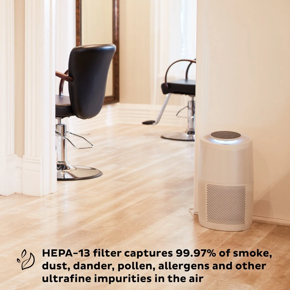 

Air Purifier with Multiple Quiet Fan Speeds, Clean Air Coverage to 1140 sqft, Removes 99% of Dust, Smoke, Odors, Pollen & Pet H