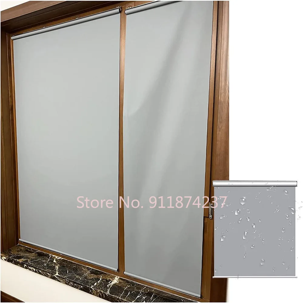 Pglmax Roller Blinds New Universal hook up Sunshade Blackout Curtain Bedroom Kitchen Office Window Sun-shading Curtains nailfree