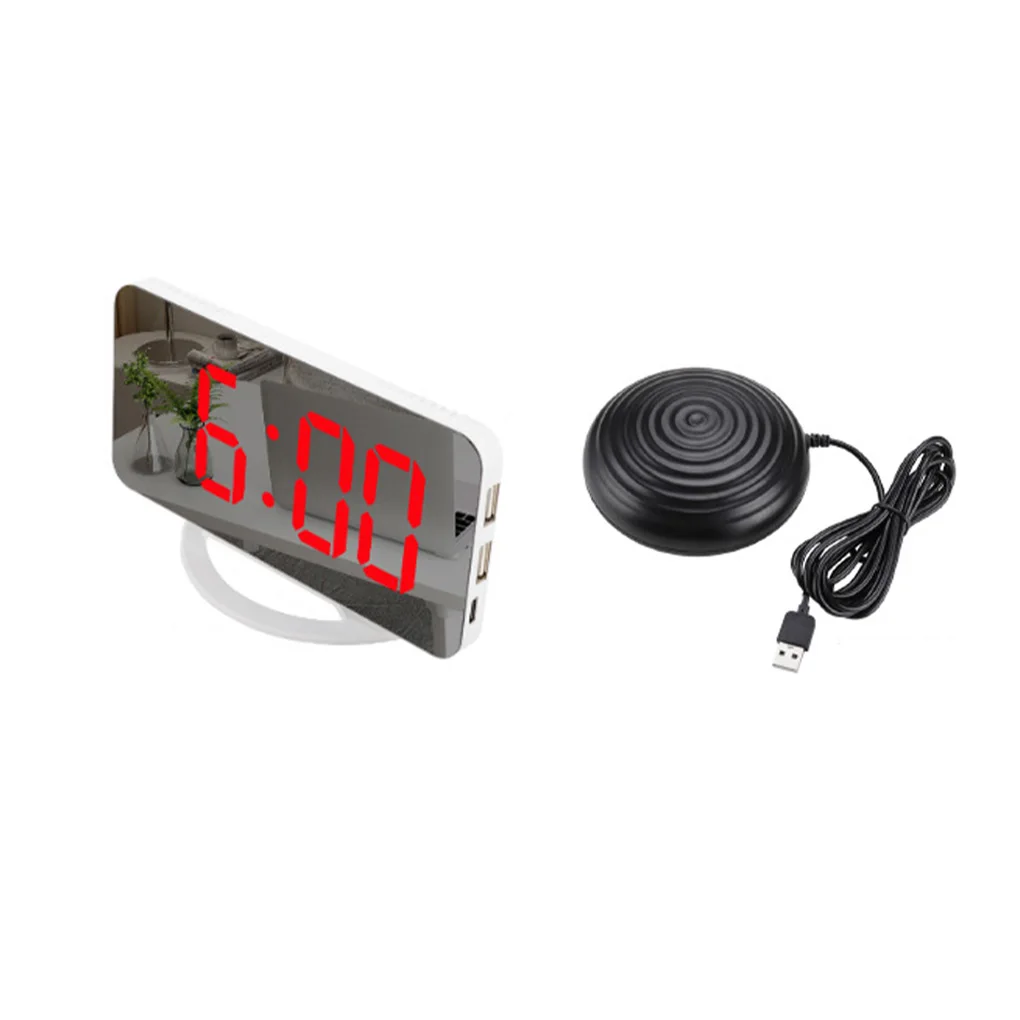 

Alarm Clock LED Digital USB Snooze Electronic Bedroom Table Clocks Brightness Adjustable Touch Button Portable Decoration