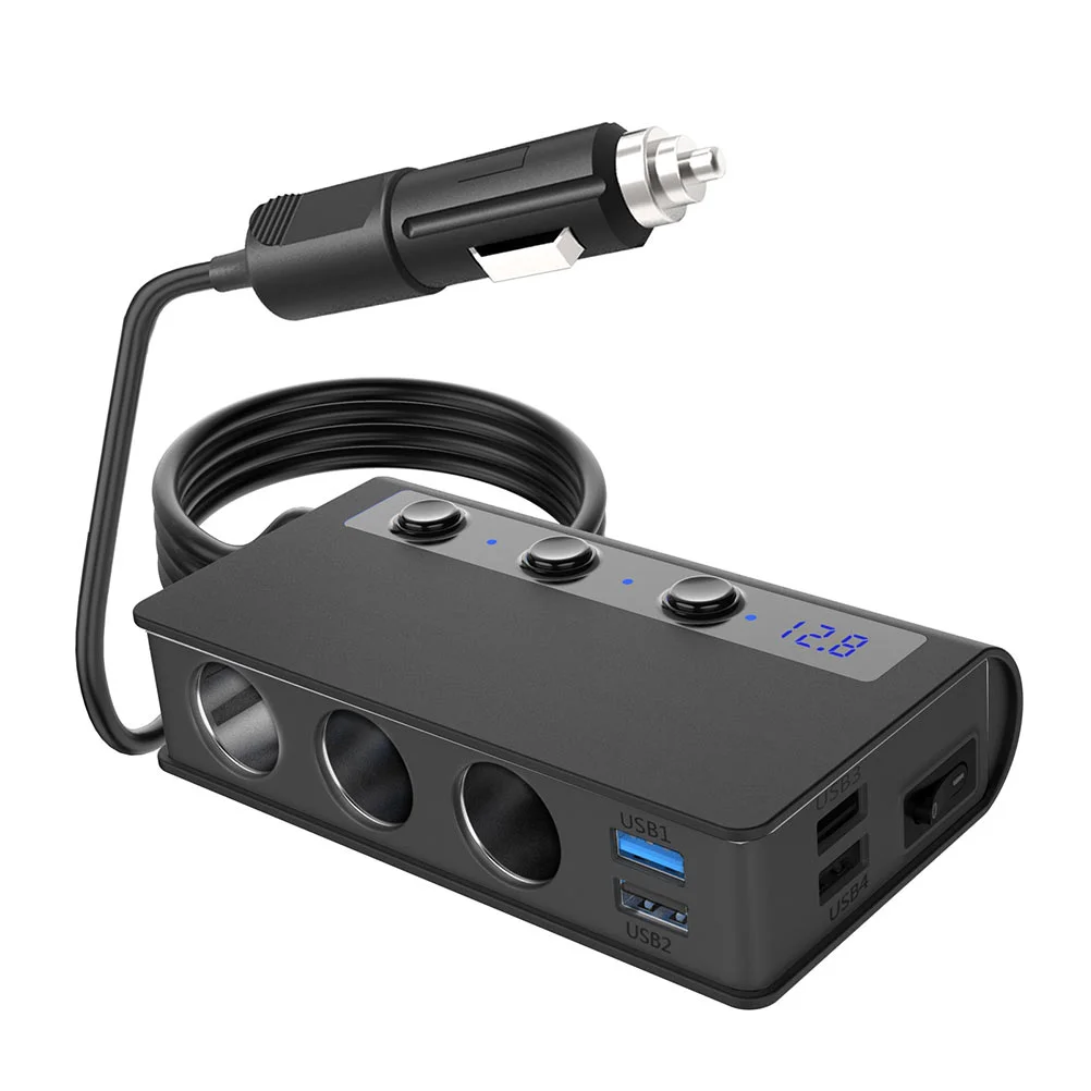 

1PC Car Usb Splitter Adapter Adapter 3 Socket Splitter