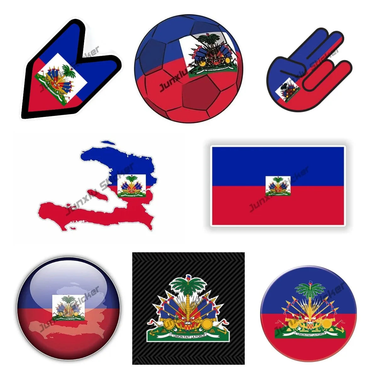 

Haiti Map Flag Glossy Label Vinyl Decal Sticker Waterproof Car Decal High Quality Sticker New Version Motocross Racing Laptop KK