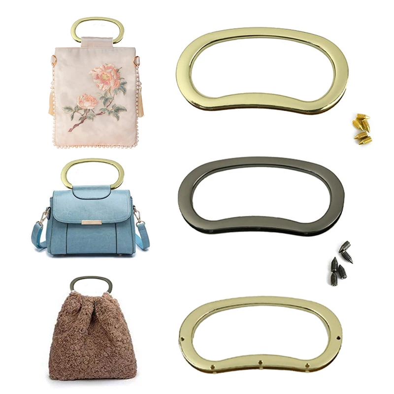 

1Piece Fashion Women Metal Clasp Purse Frame Handbag Replace Handle Parts DIY Handmade Bag Hardware Accessories 2022 New