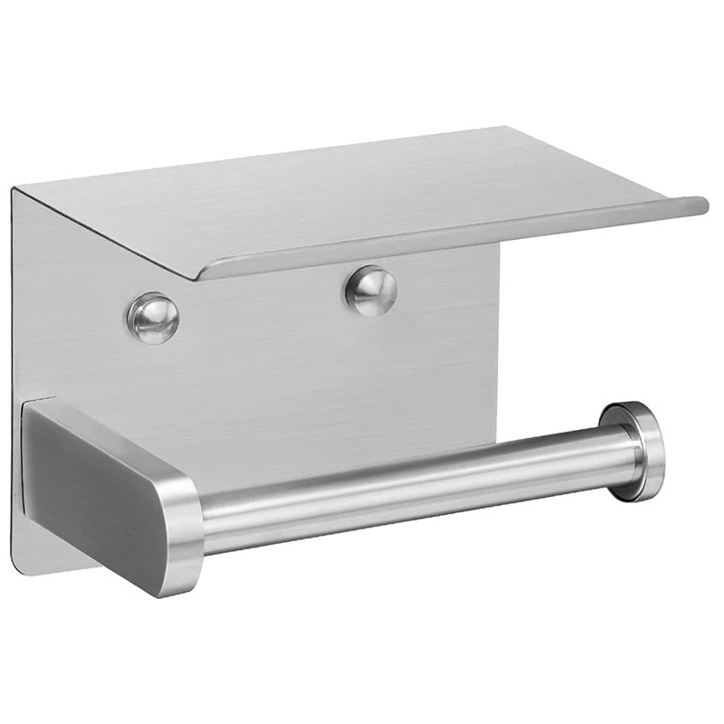 

Держатель для туалетной бумаги с полкой, антикоррозийный держатель для рулона туалетной бумаги в ванную комнату