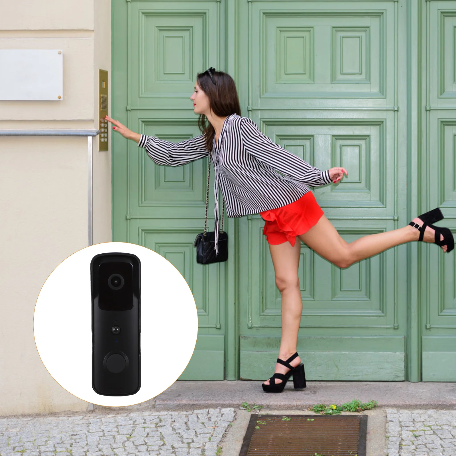 

Video Doorbell High-definition Monitor Home Wireless Doorbells Night Vision Visual Abs Wifi