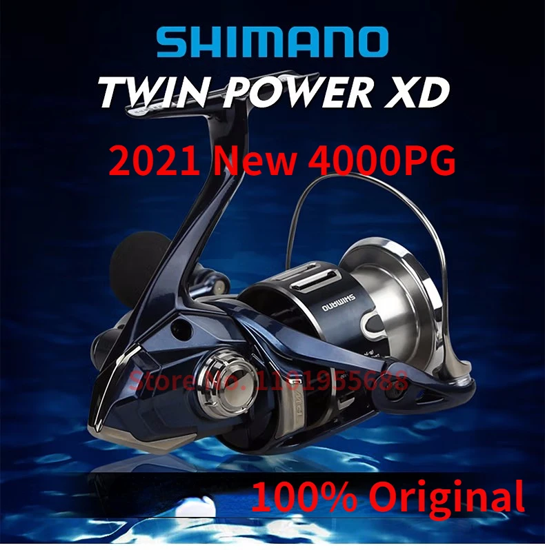 

100% оригинальная спиннинговая Рыболовная катушка Shimano 2021 TWIN POWER XD TWINPOWER 4000PG 4,4: 1 для соленой воды