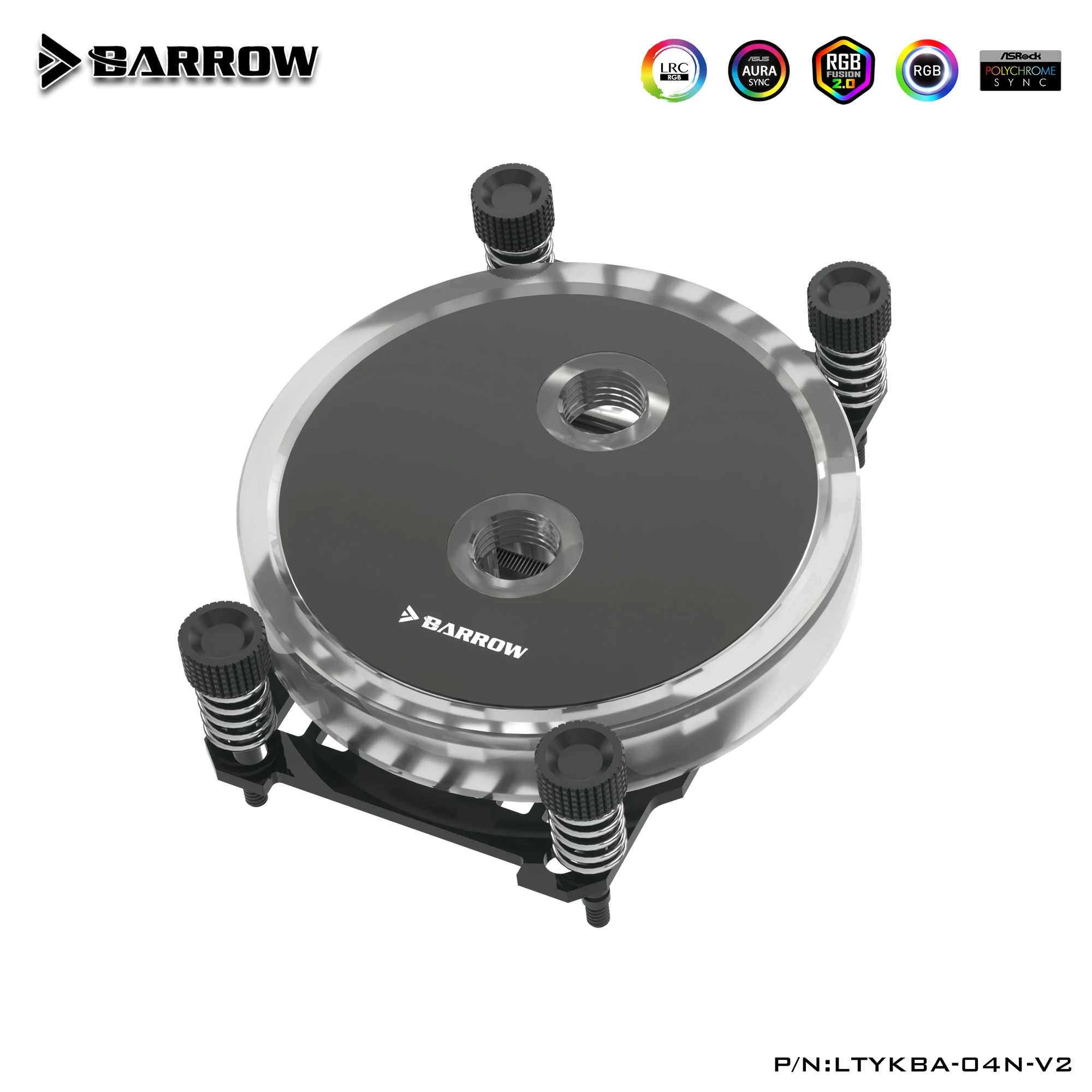 Блок водяного охлаждения процессора Barrow LRC2.0 RGB для AMD AM3 AM4 AM5 LTYKBA-04N-V2
