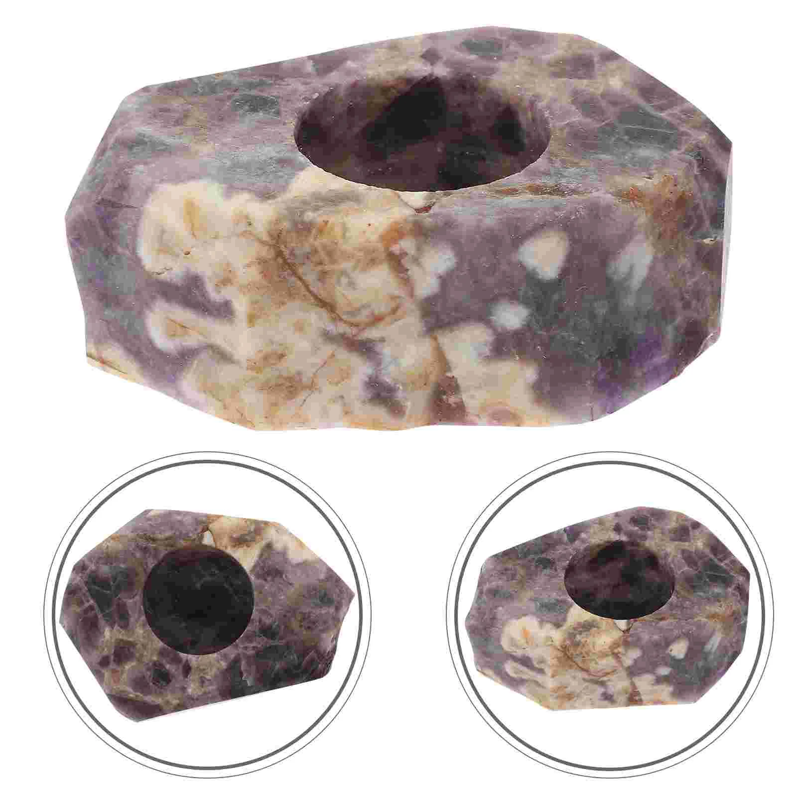 

Holder Tea Light Crystalstone Holders Natural Candlestick Gemstone Decorative Stand Tealight Votive