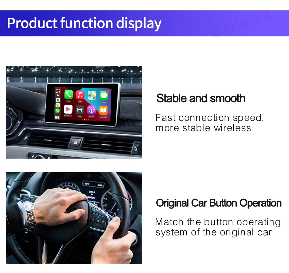 Беспроводной ключ Carplay Bluetooth USB адаптер для Audi Benz Mazda Porsche Volkswagen Volvo Ford Citroen