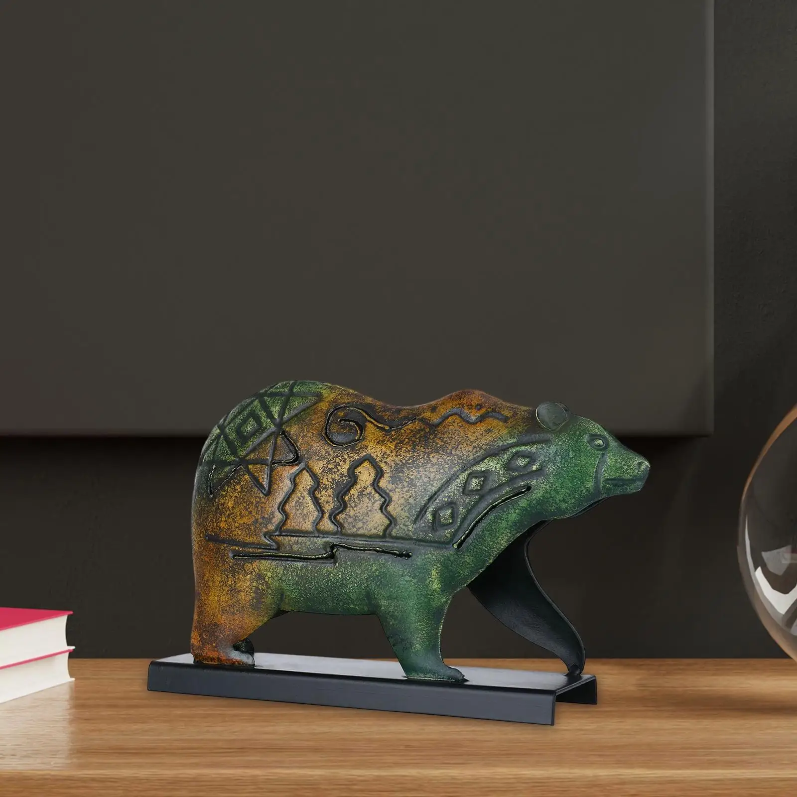 

Bear Sculpture Base Crafts Mural Elements Art for Desktop Home Decor Bookcase Birthday