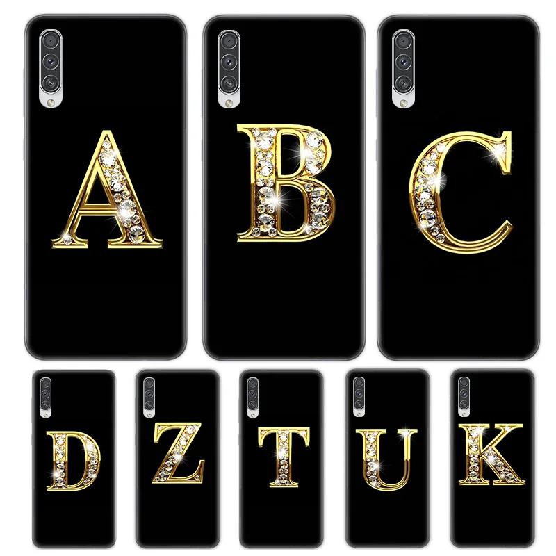 

Initial Letter A B Crown Case For Samsung Galaxy A73 A53 A50 A70 A33 A71 A51 A72 A52 A32 A52S A42 A13 A12 A22 A02S 5G Cover