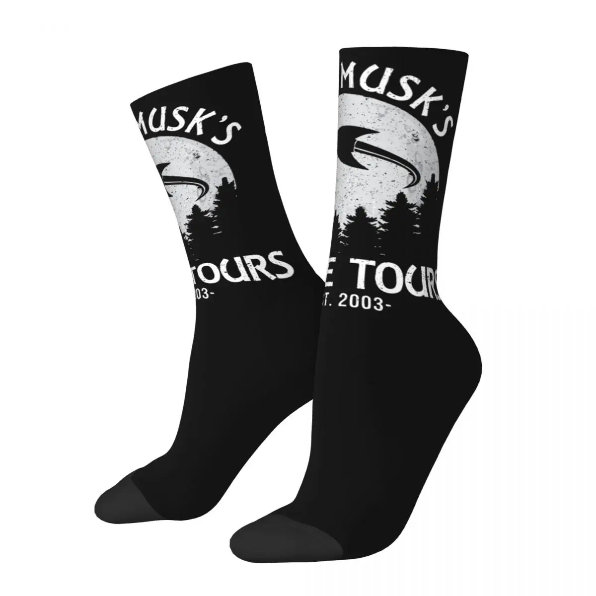 

New Men's Socks Harajuku Elon Musk's Space Tours Sock Graphic Women Socks Spring Summer Autumn Winter